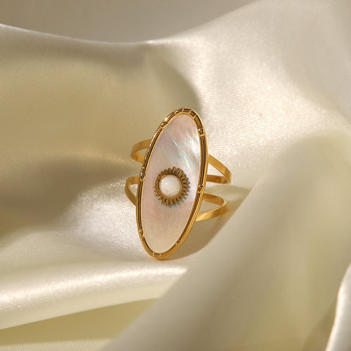 18K Gold Retro Minority Design Fritillary Ring