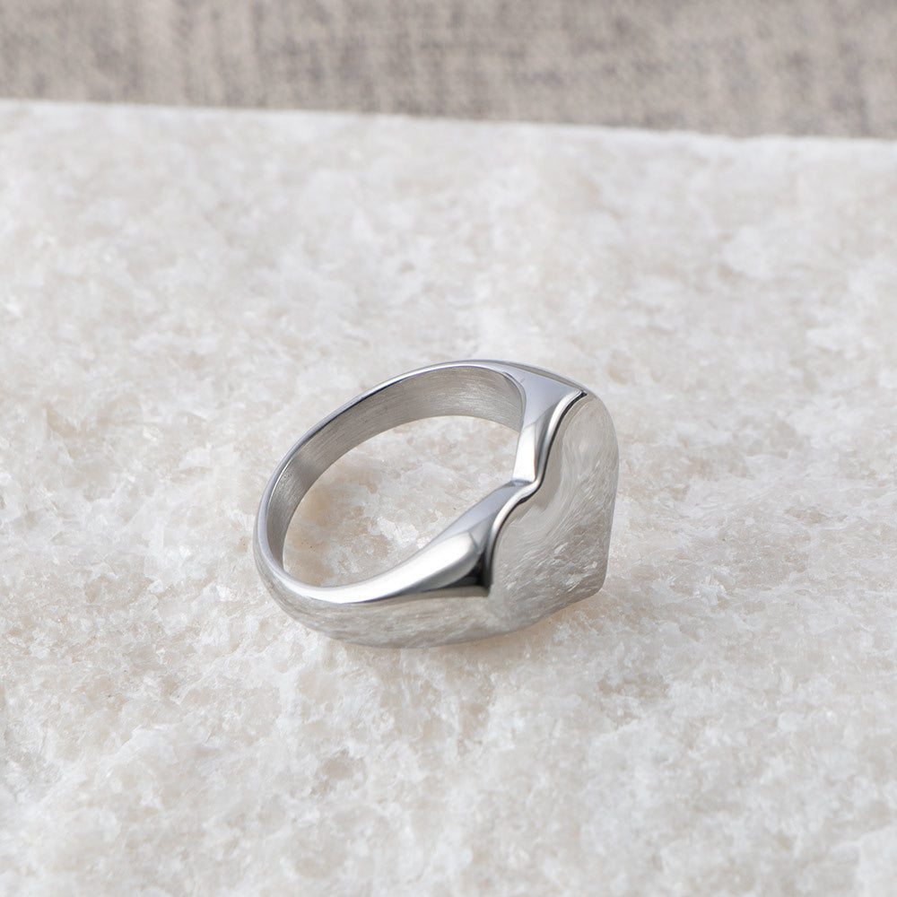 Fashion Heart-Shaped Stainless Steel Ring (SA083)