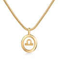 14K Gold Plated Libra Zodiac Pendant Necklace
