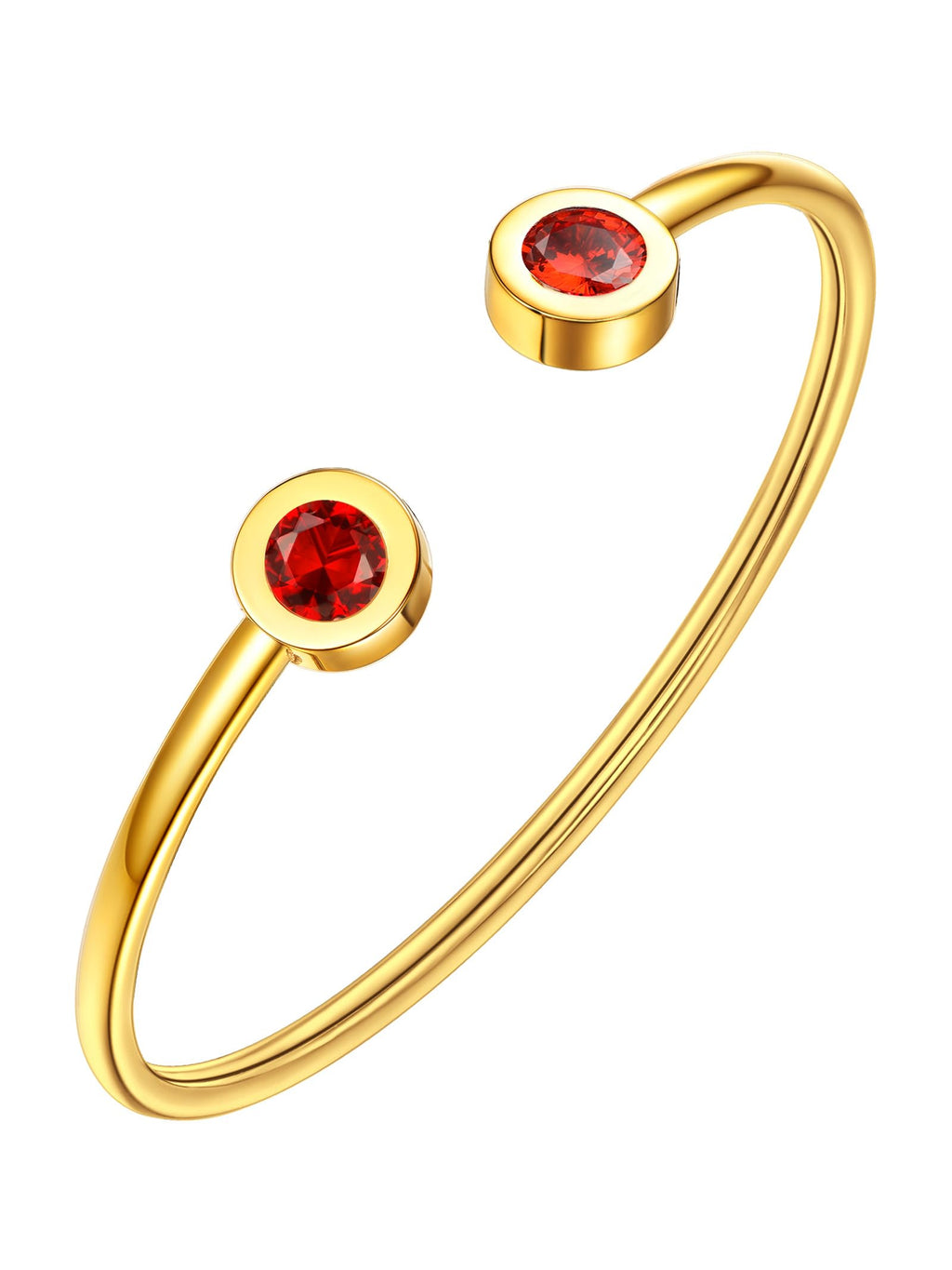 GoldNest Women's Birthstone Bangle Bracelet