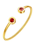 GoldNest Women's Birthstone Bangle Bracelet