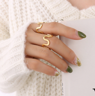 U-shaped Wave Opening Geometric Hollow Ring