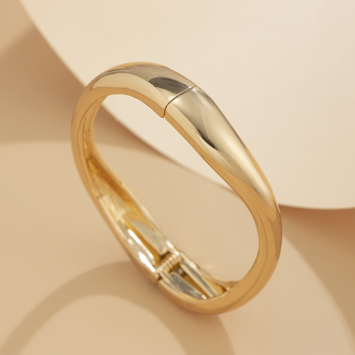 Geometric Wide Metal Luxury Bracelet