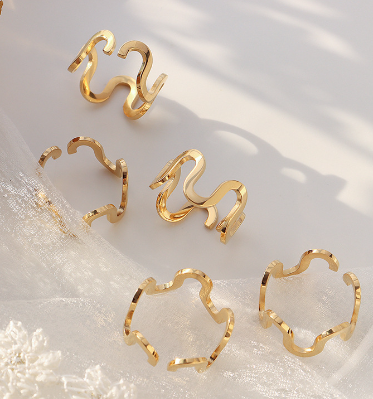 U-shaped Wave Opening Geometric Hollow Ring