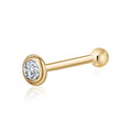 GoldLite 18K Yellow Gold Diamond Nose Stud