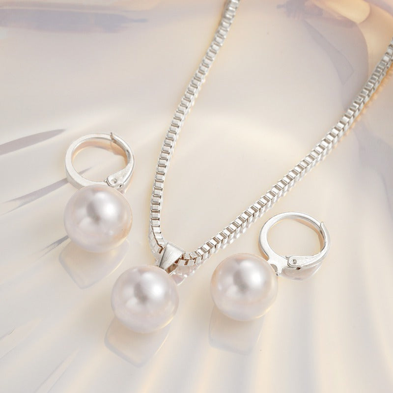 Women's Imitation Pearl Jewelry Earring Set