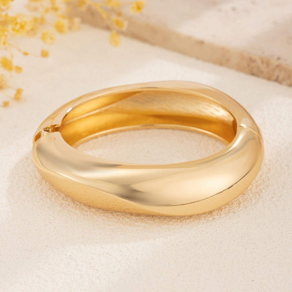 Geometric Wide Metal Luxury Bracelet