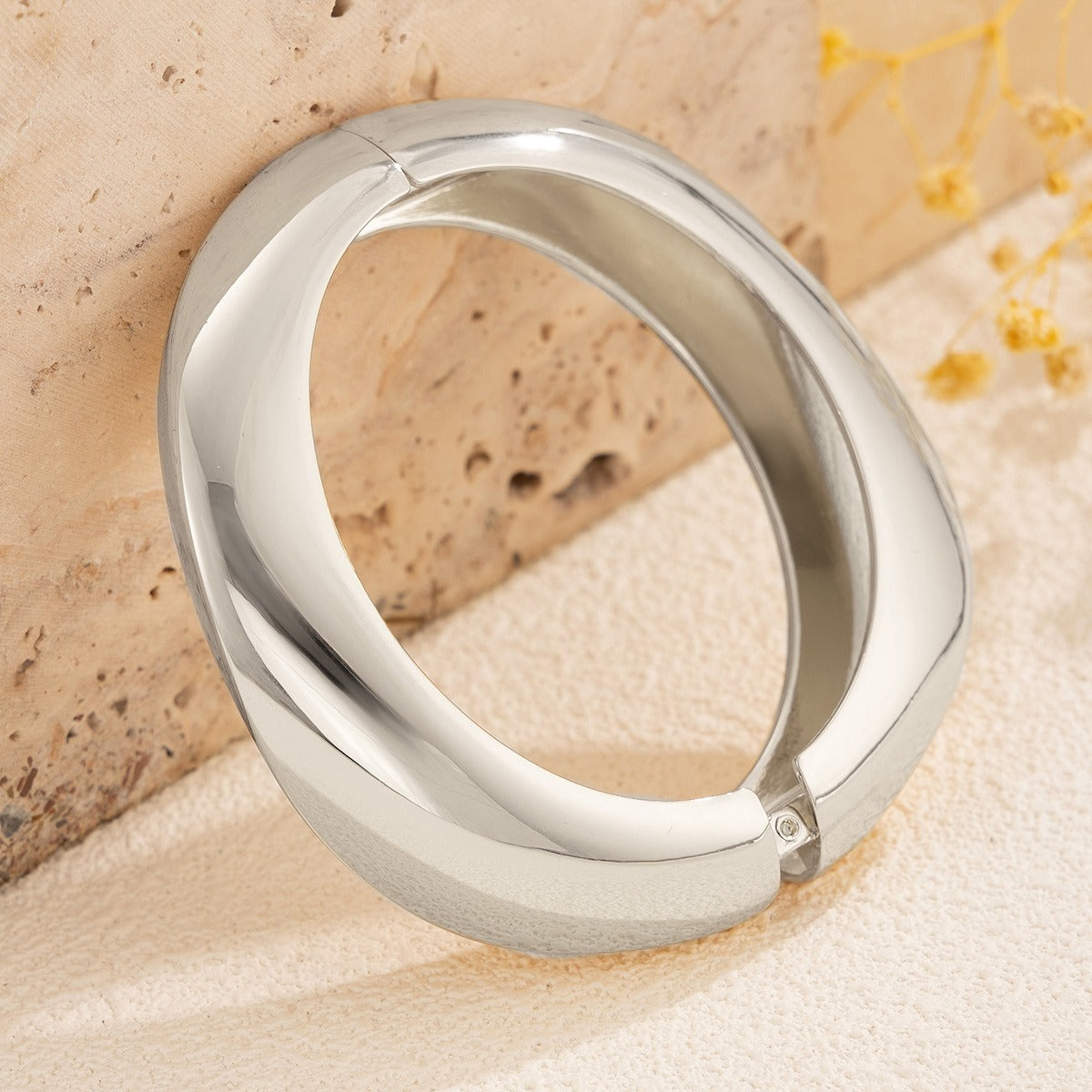 Geometric Wide Metal Luxury Bracelet