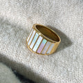 Retro White Fritillary Ring for Women's Fashion