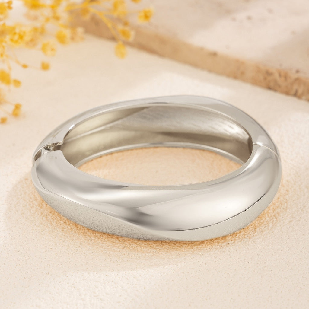 Geometric Wide Metal Luxury Bracelet