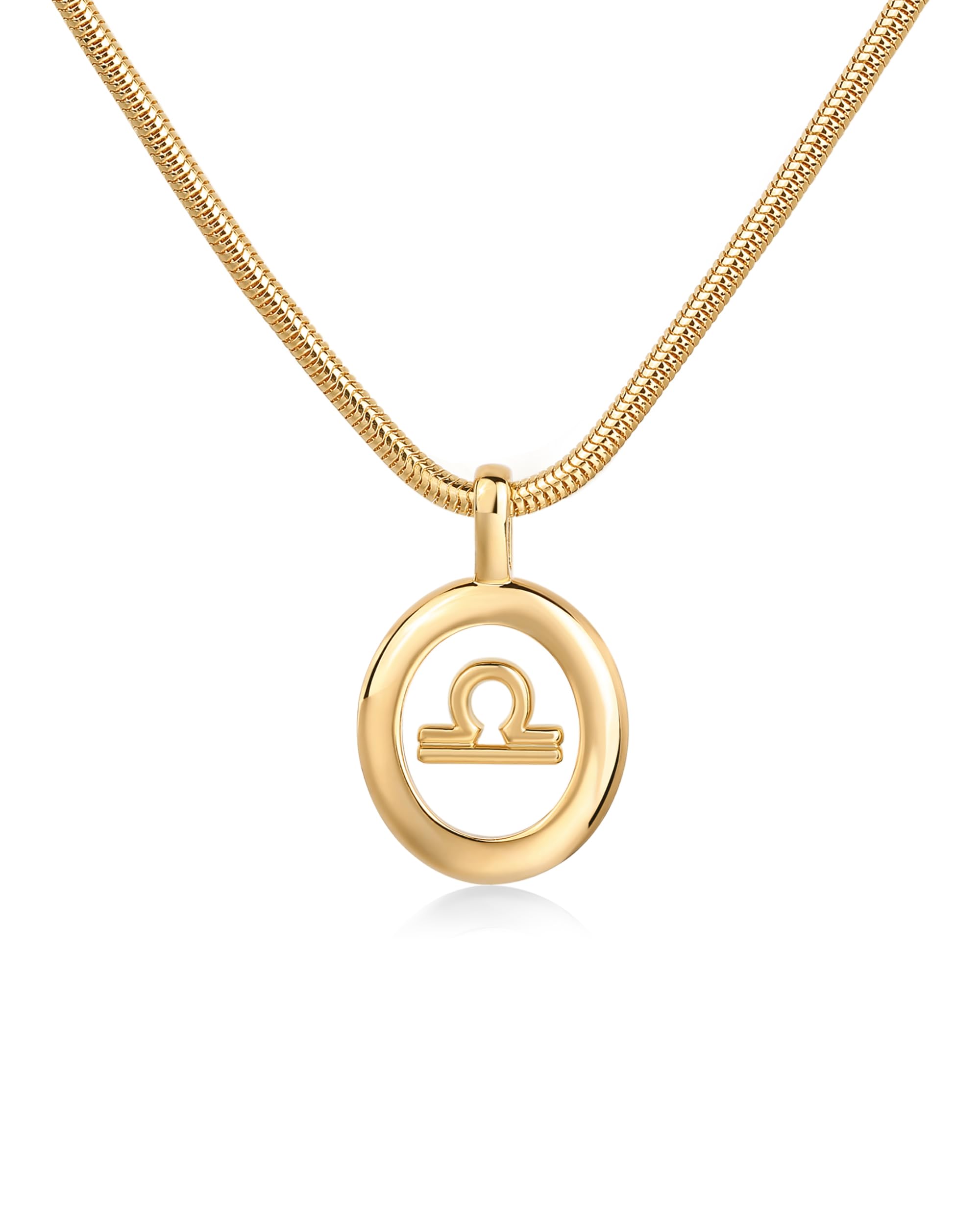 14K Gold Plated Libra Zodiac Pendant Necklace
