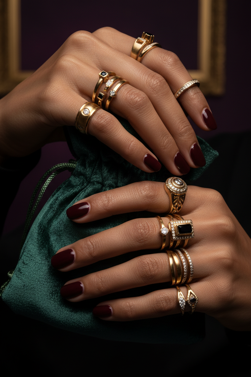 Dark elegant rings