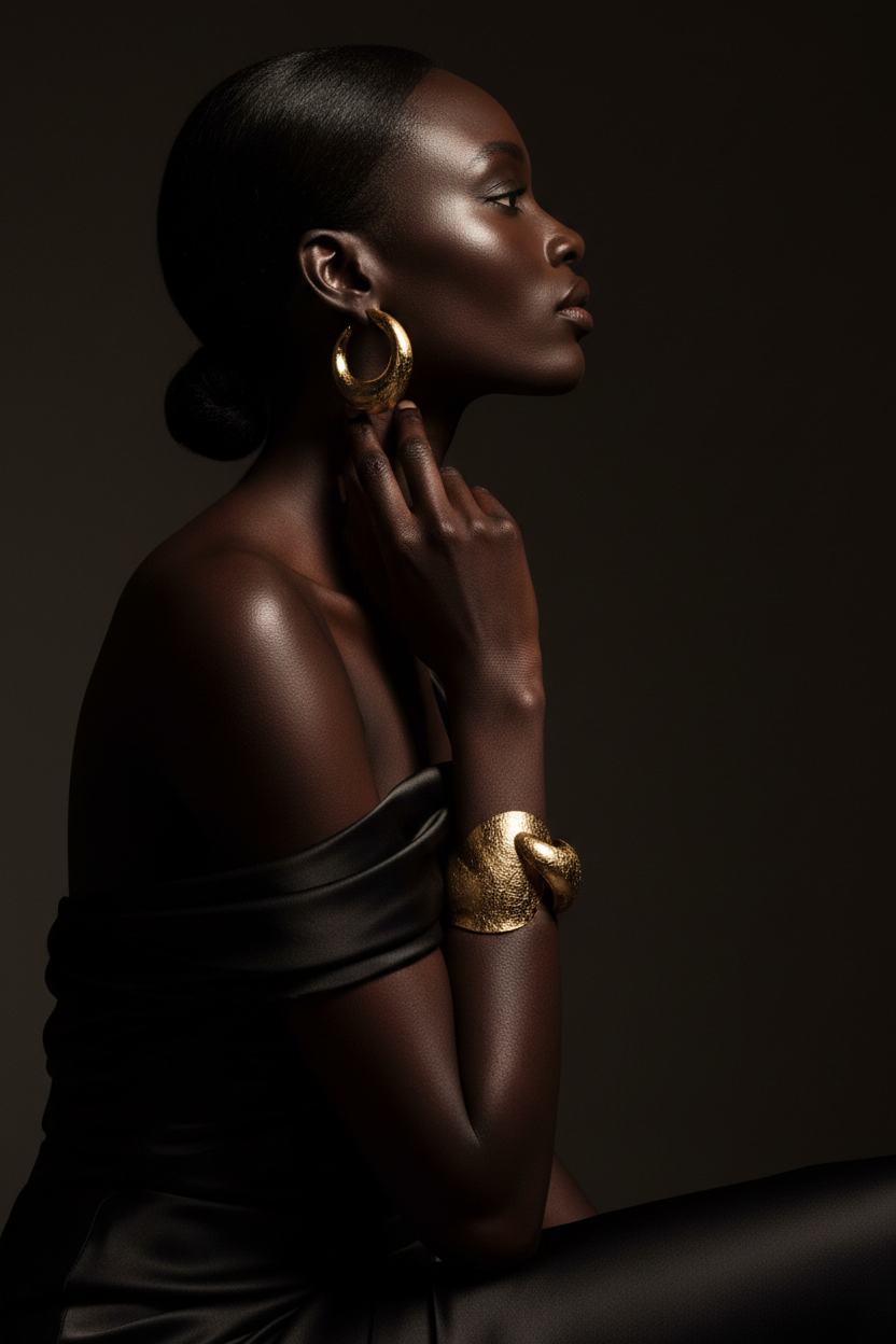 Dark skin elegant jewelry