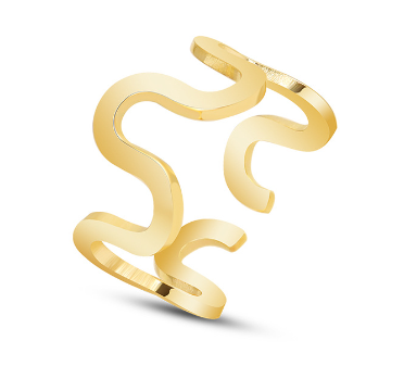 U-shaped Wave Opening Geometric Hollow Ring